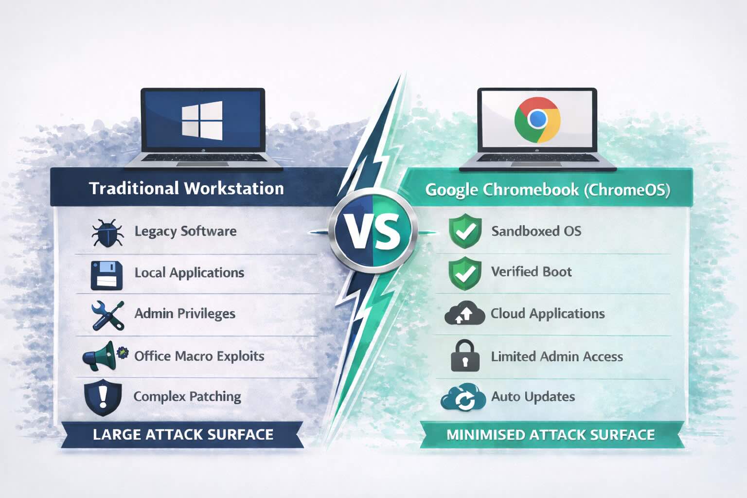 Windows vs. ChromeOS Essential 8